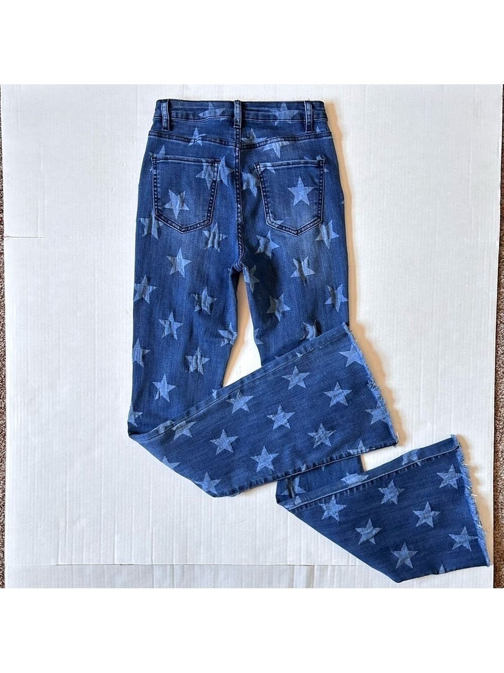 Fashion Nova Star Distressed High Rise Bootcut Jeans Size 3 - Picture 6 of 11